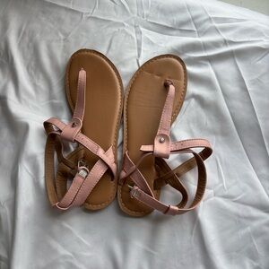 Pink Strappy Sandals